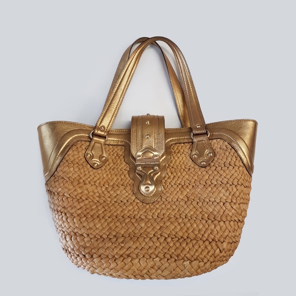 Michael Kors Straw Shoulder Bag - Picture 1 of 8